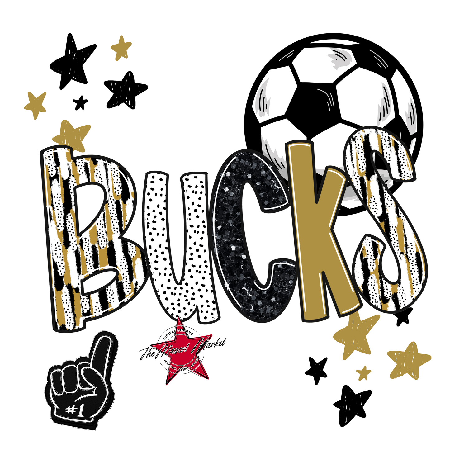 Bucks Soccer Scrape-Gold
