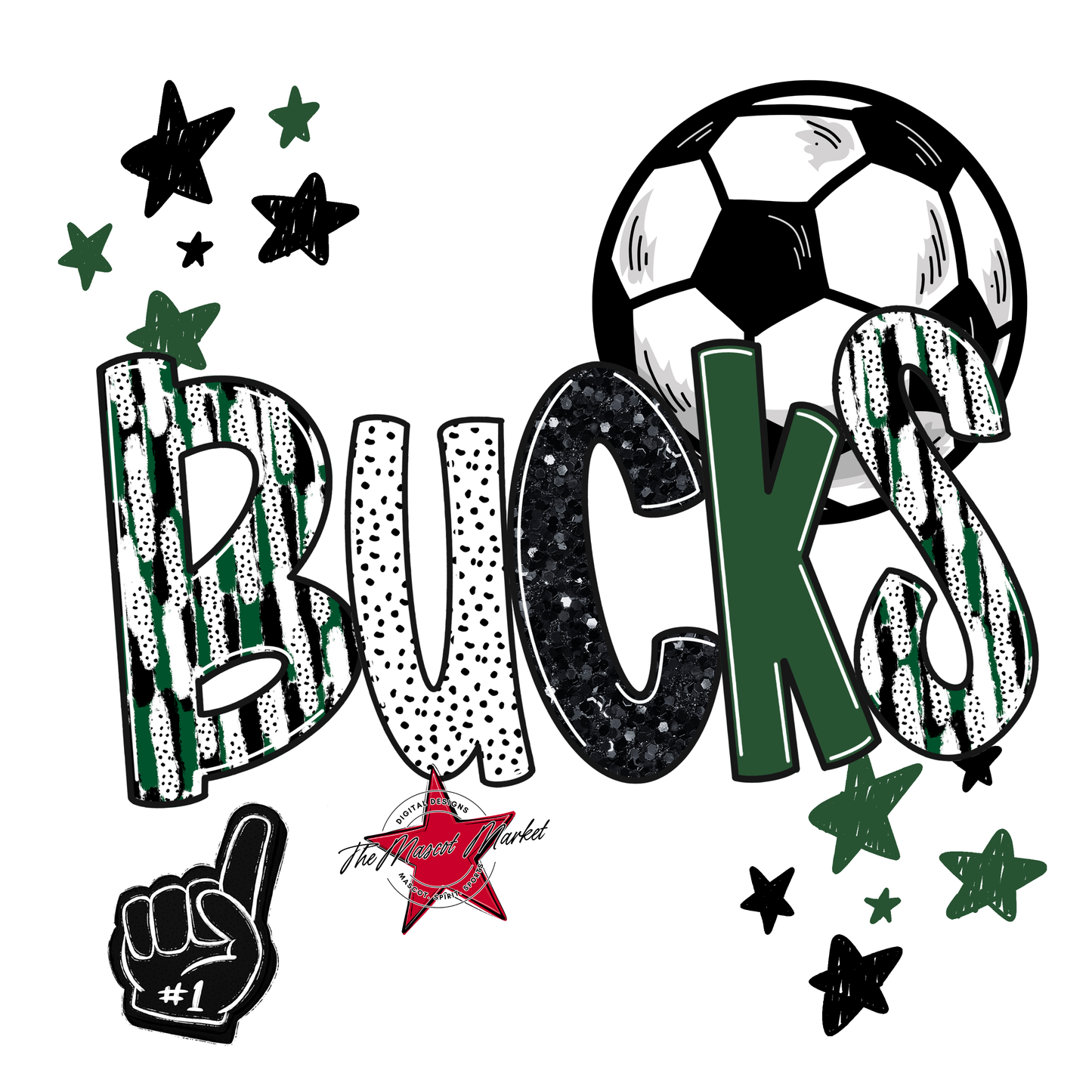 Bucks Soccer Scrape-Green