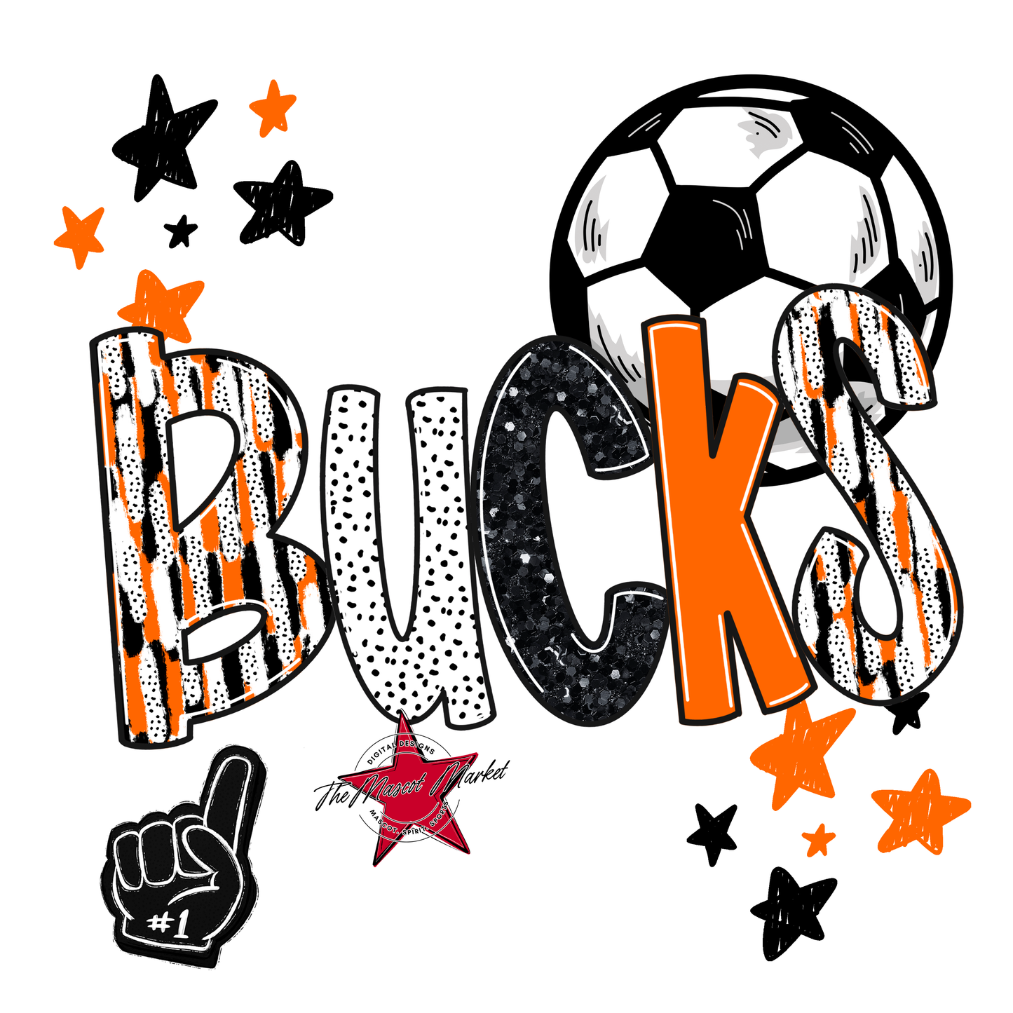 Bucks Soccer Scrape-Orange