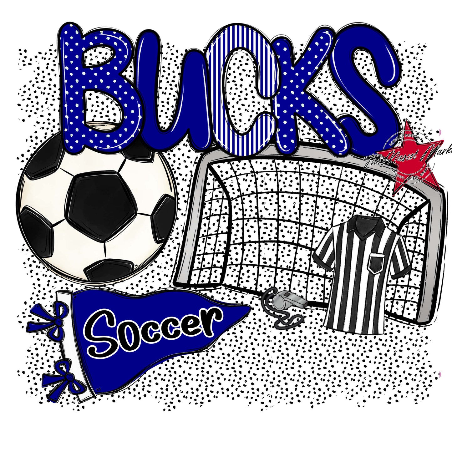 Bucks Soccer Spirit-Blue