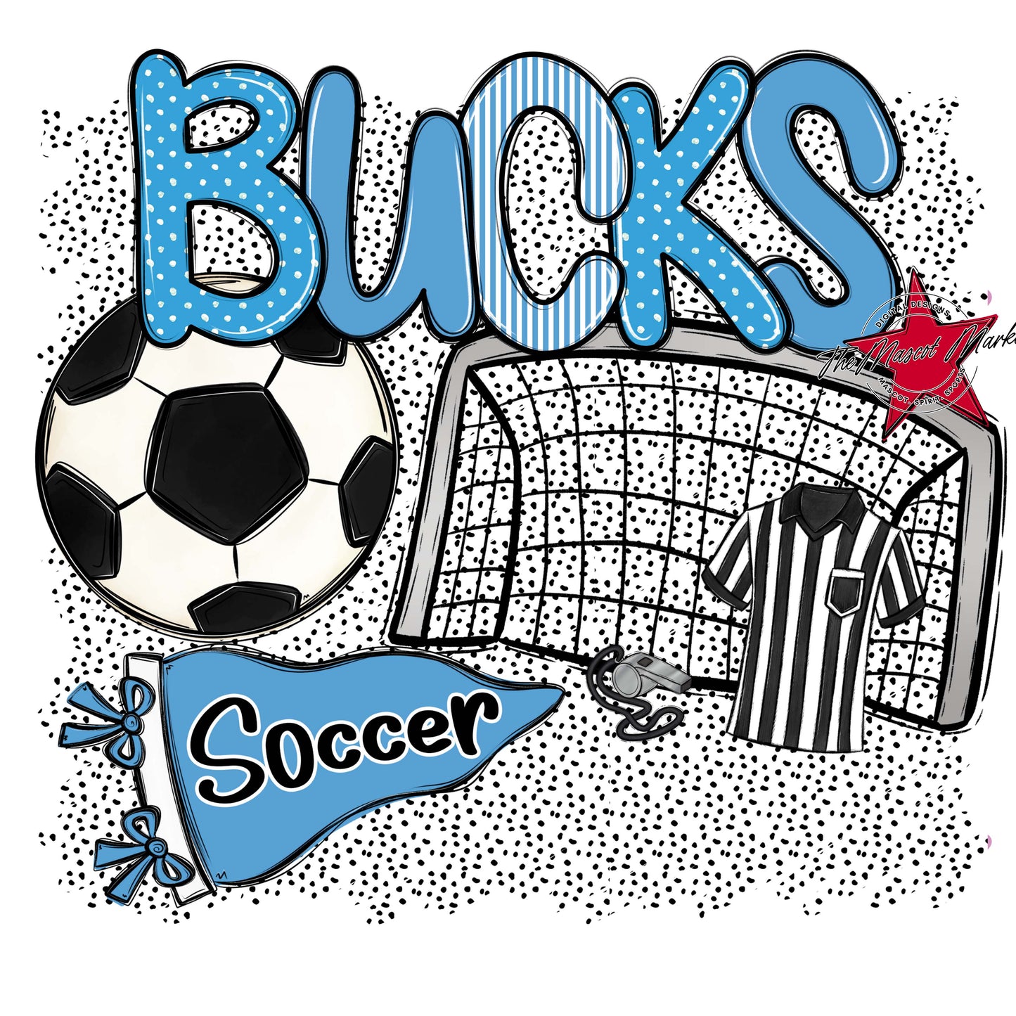 Bucks Soccer Spirit-Carolina Blue