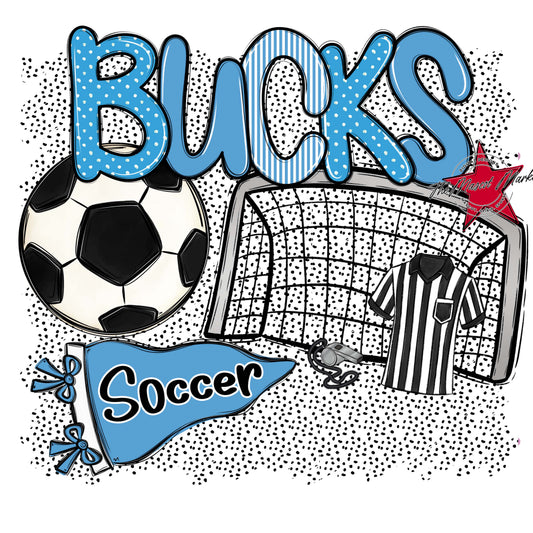 Bucks Soccer Spirit-Carolina Blue