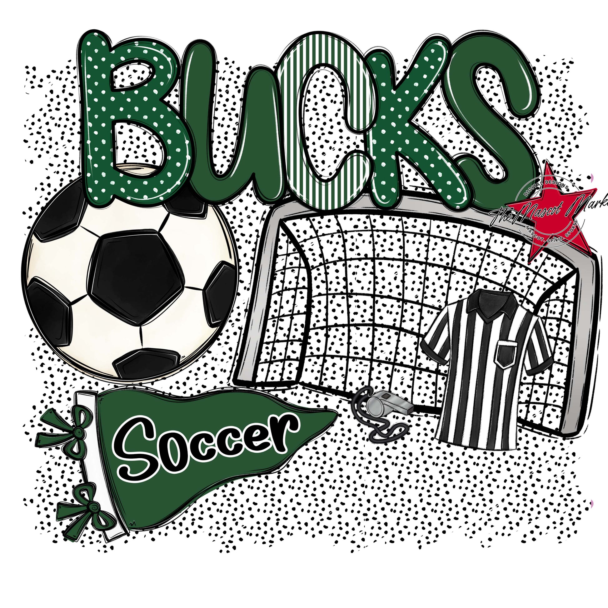 Bucks Soccer Spirit-Green