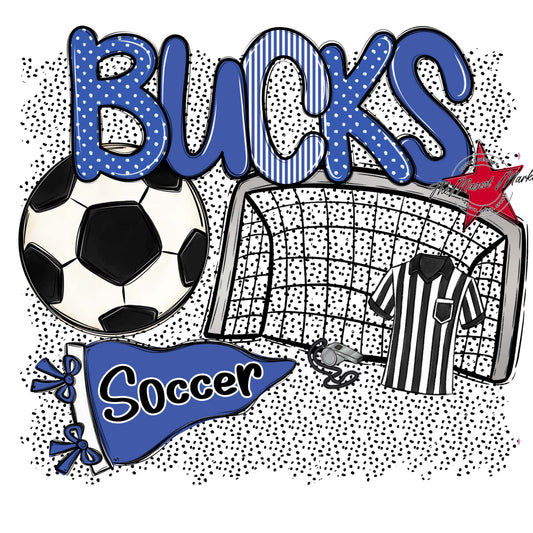 Bucks Soccer Spirit-Off Blue