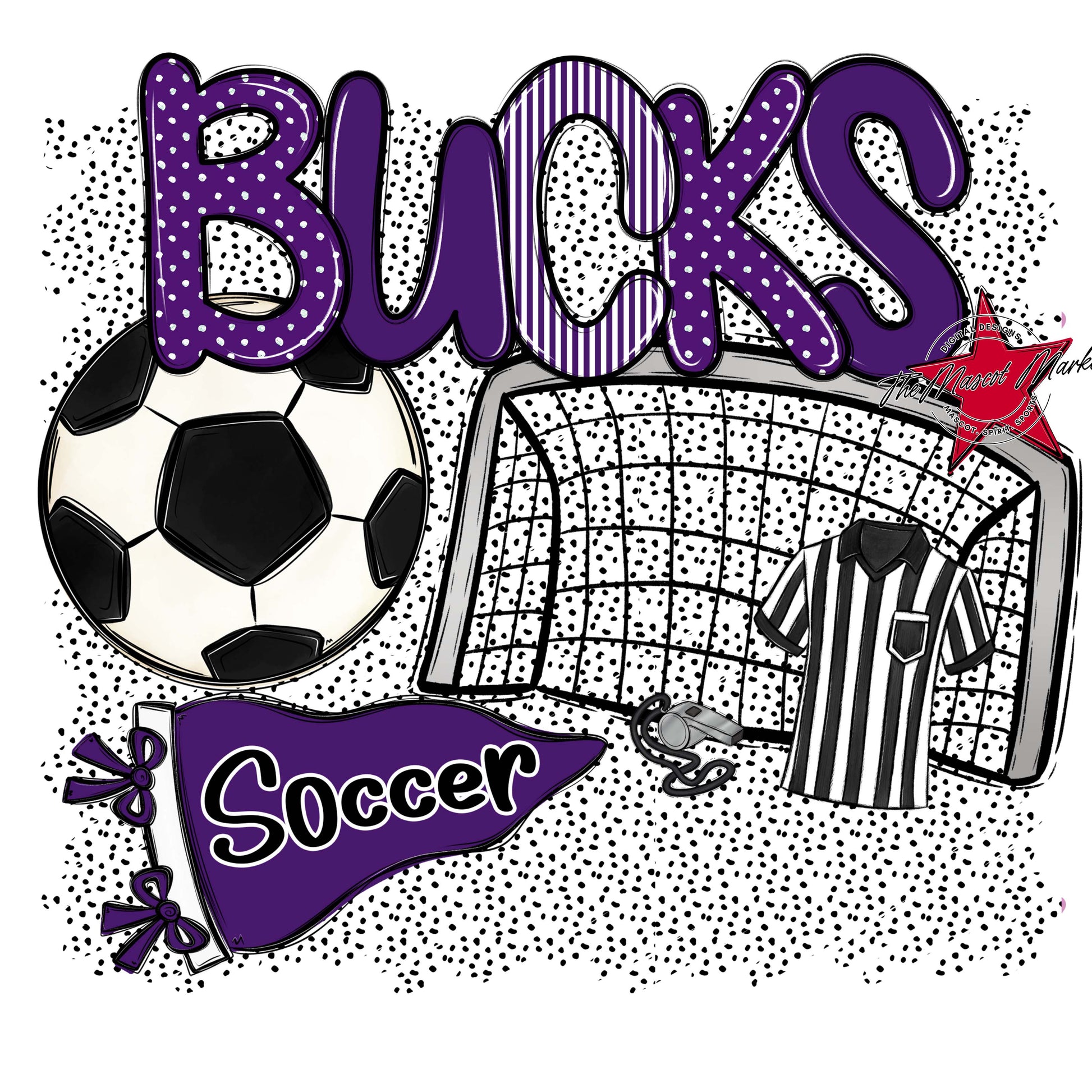 Bucks Soccer Spirit-Purple