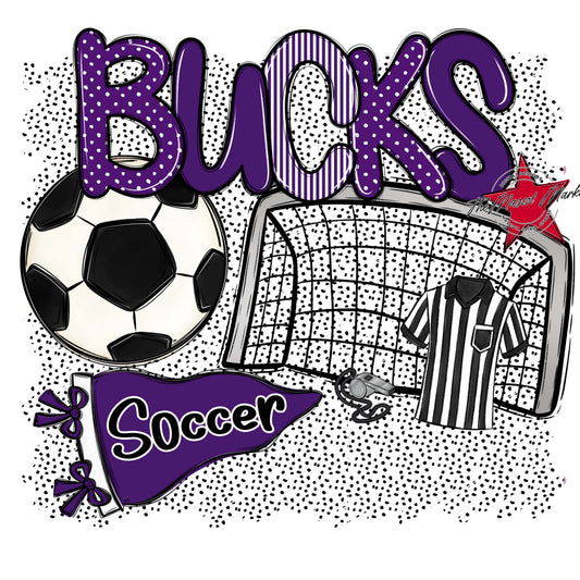 Bucks Soccer Spirit-Purple