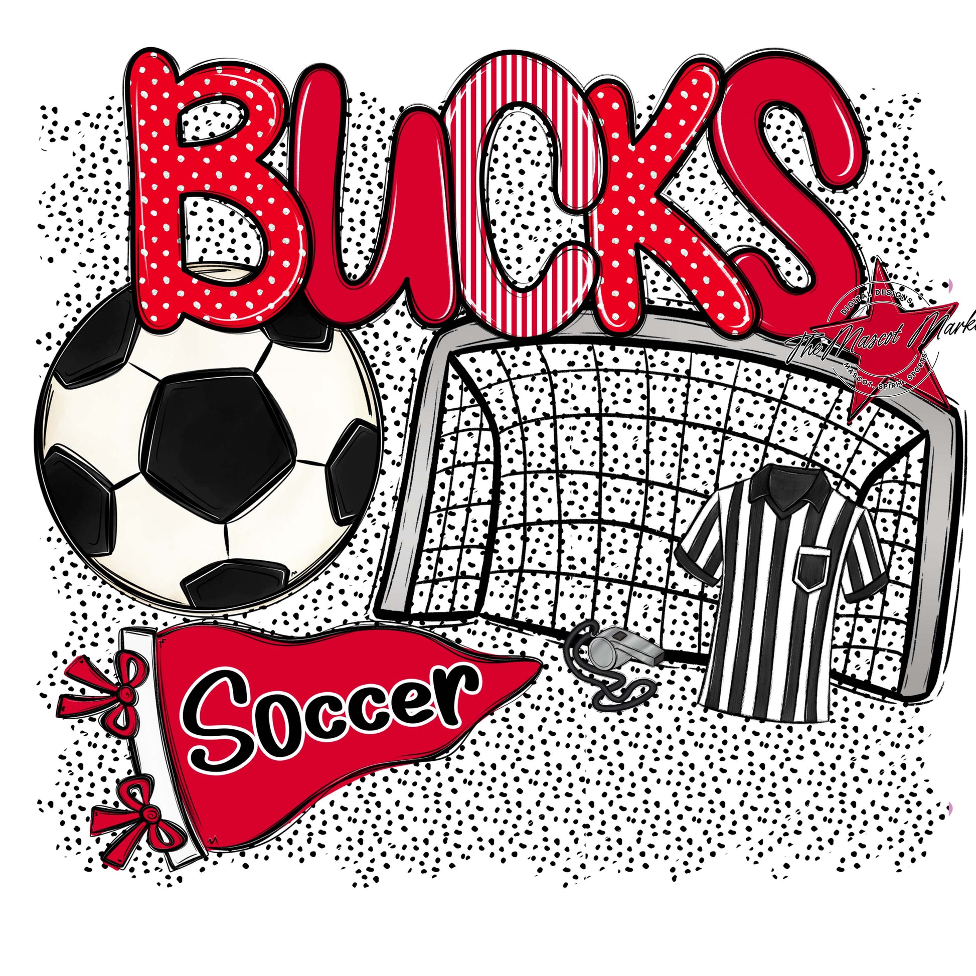 Bucks Soccer Spirit-Red