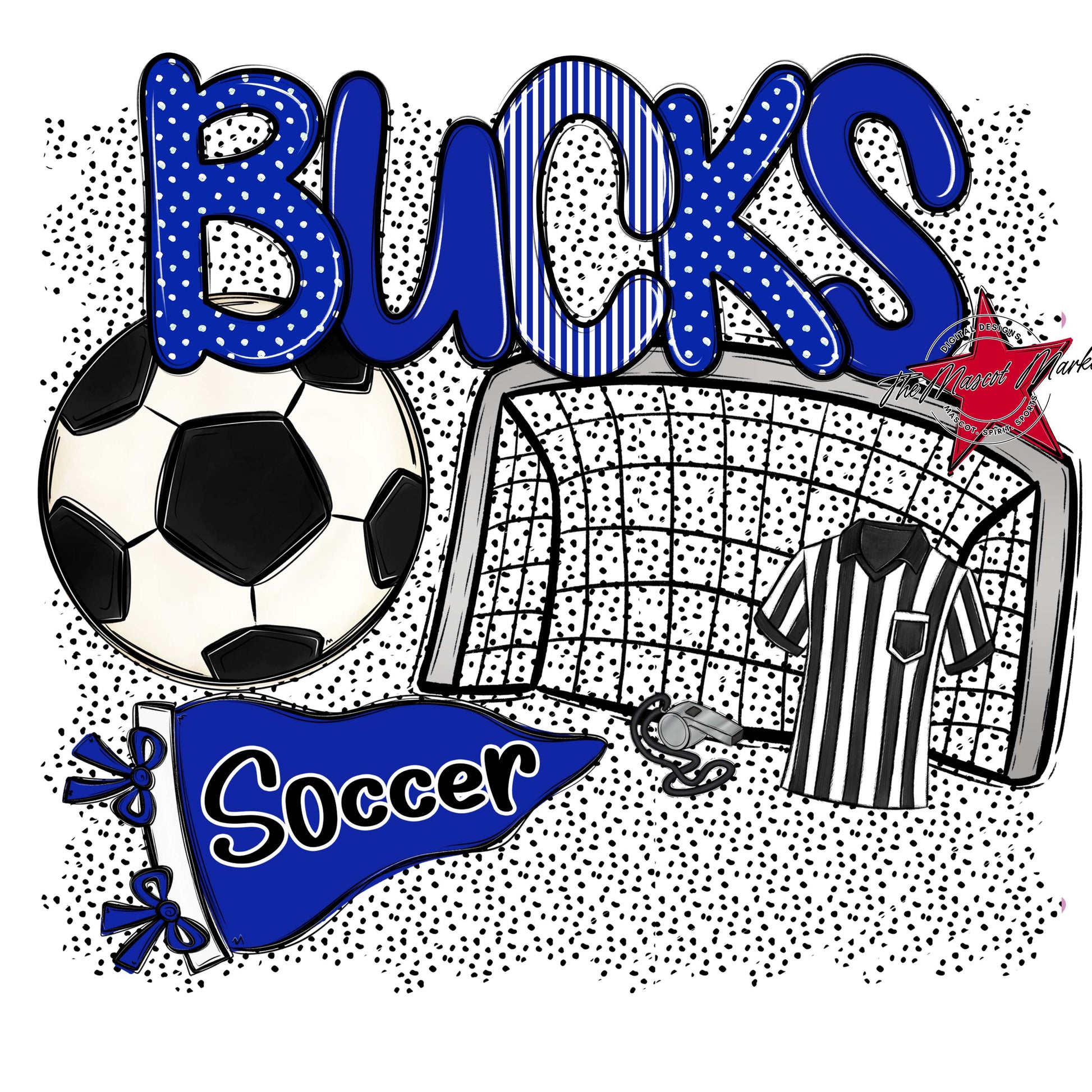 Bucks Soccer Spirit-Royal Blue