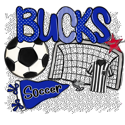 Bucks Soccer Spirit-Royal Blue