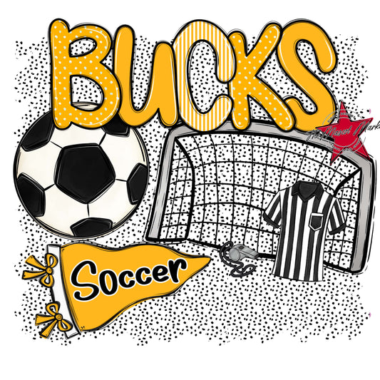 Bucks Soccer Spirit-Yellow