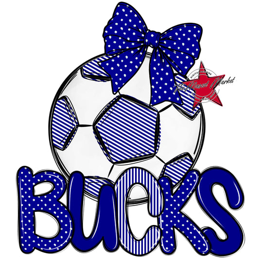 Bucks Soccer Spirit Design-Blue