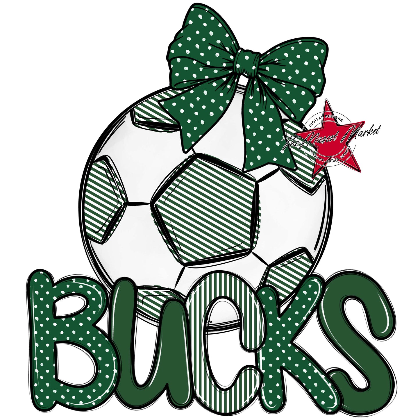 Bucks Soccer Spirit Design-Green