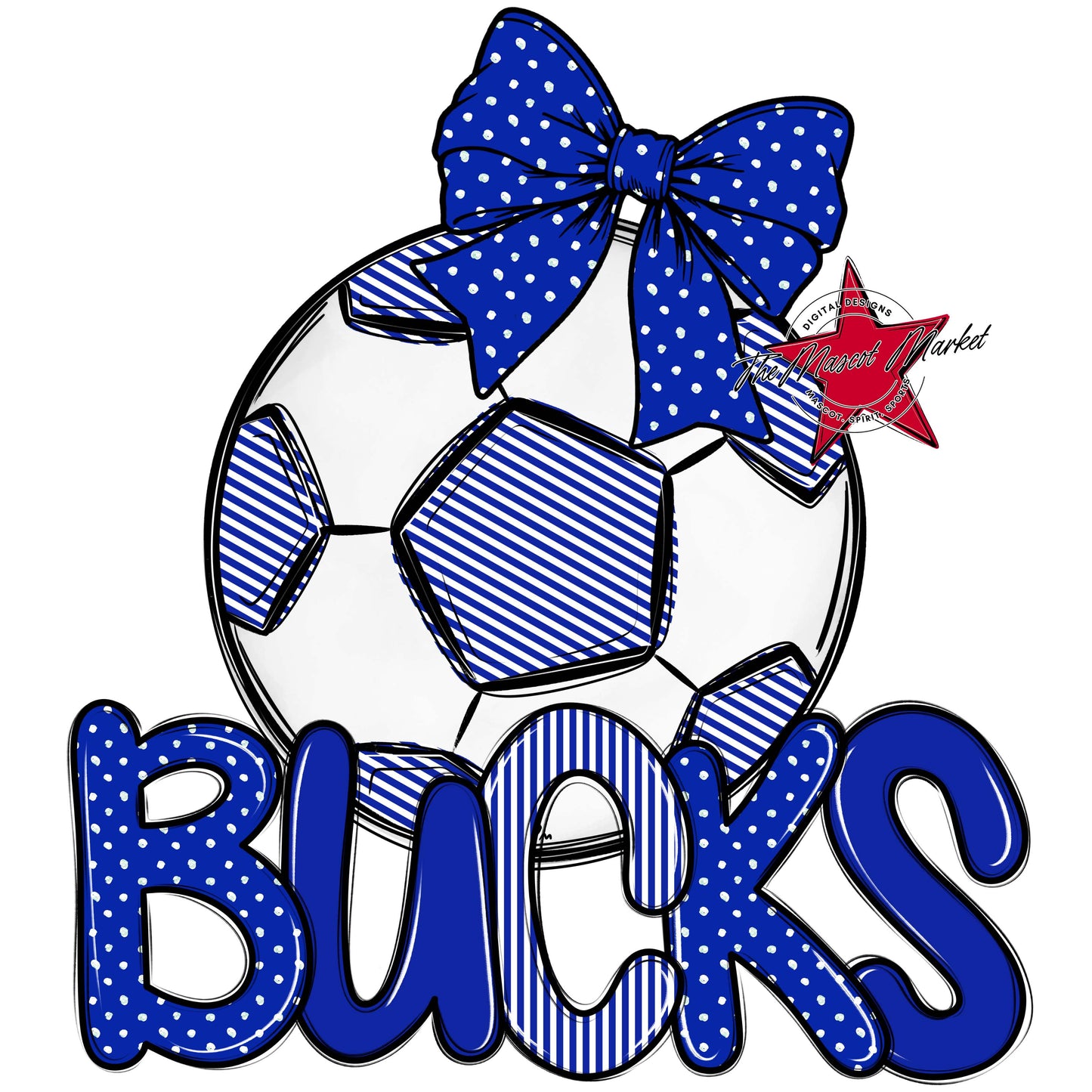 Bucks Soccer Spirit Design-Royal Blue