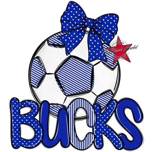 Bucks Soccer Spirit Design-Royal Blue