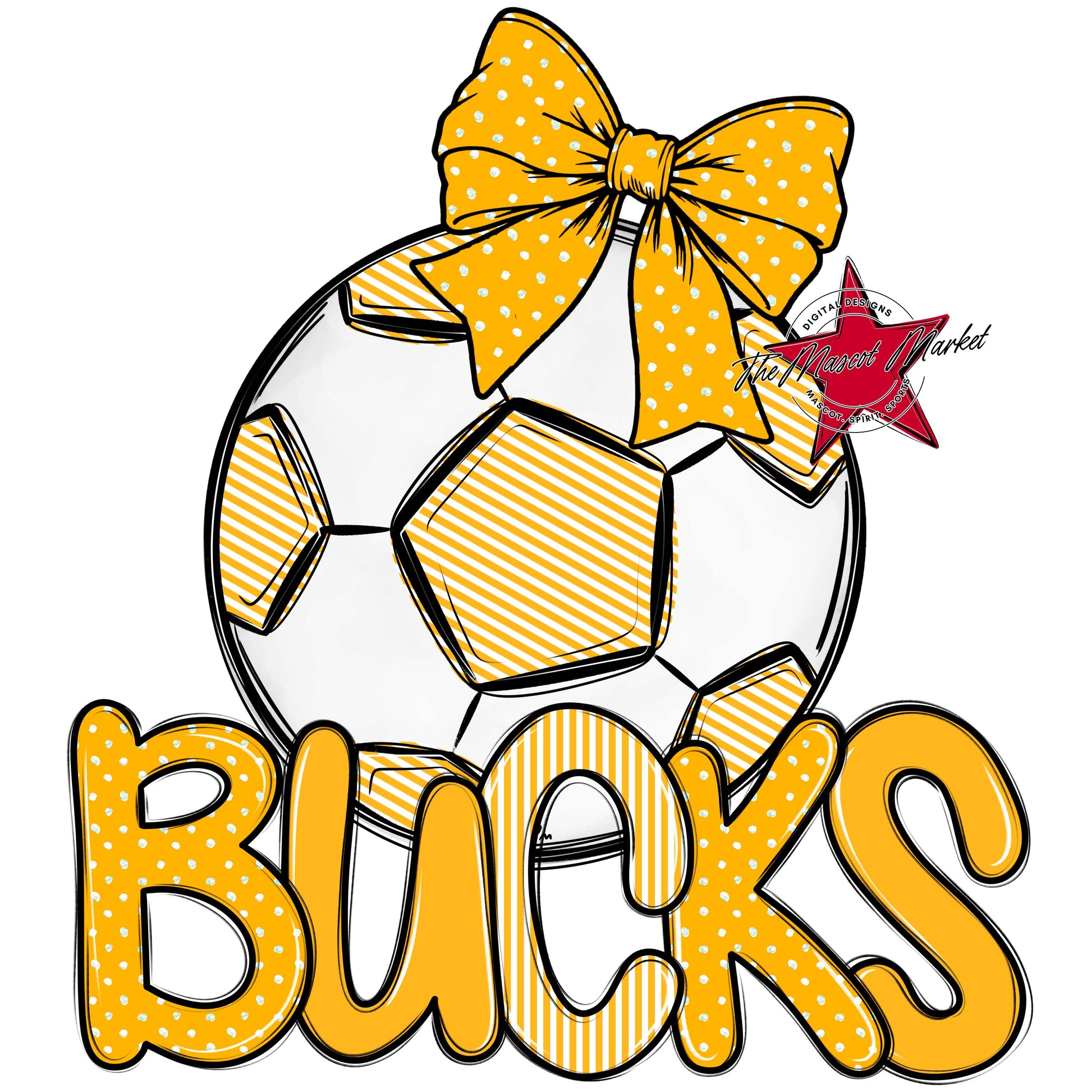 Bucks Soccer Spirit Design-Yellow