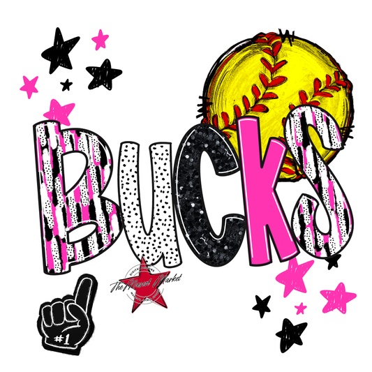 Bucks Softball Scrape-Pink