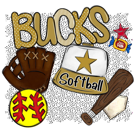 Bucks Softball Spirit-Gold