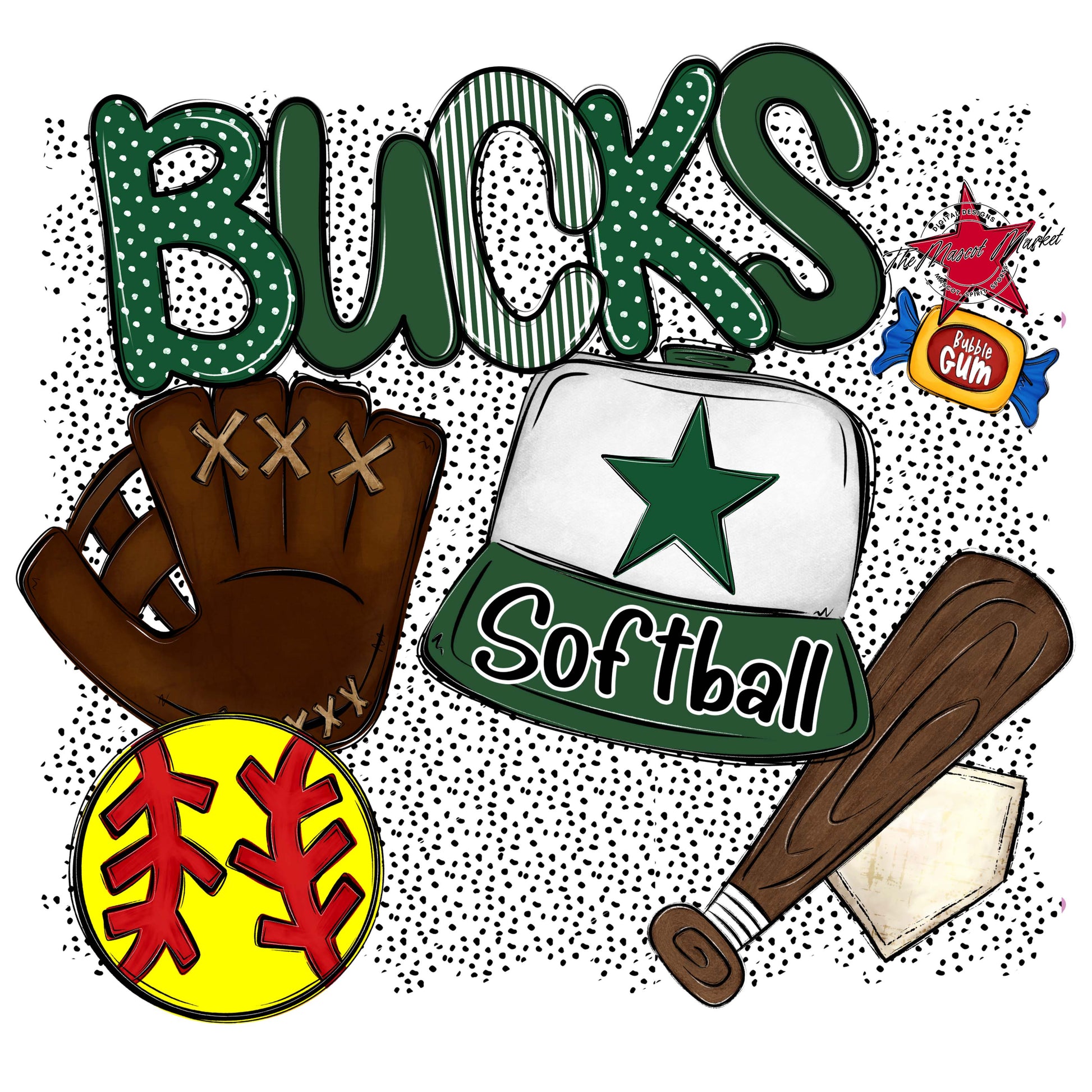 Bucks Softball Spirit-Green