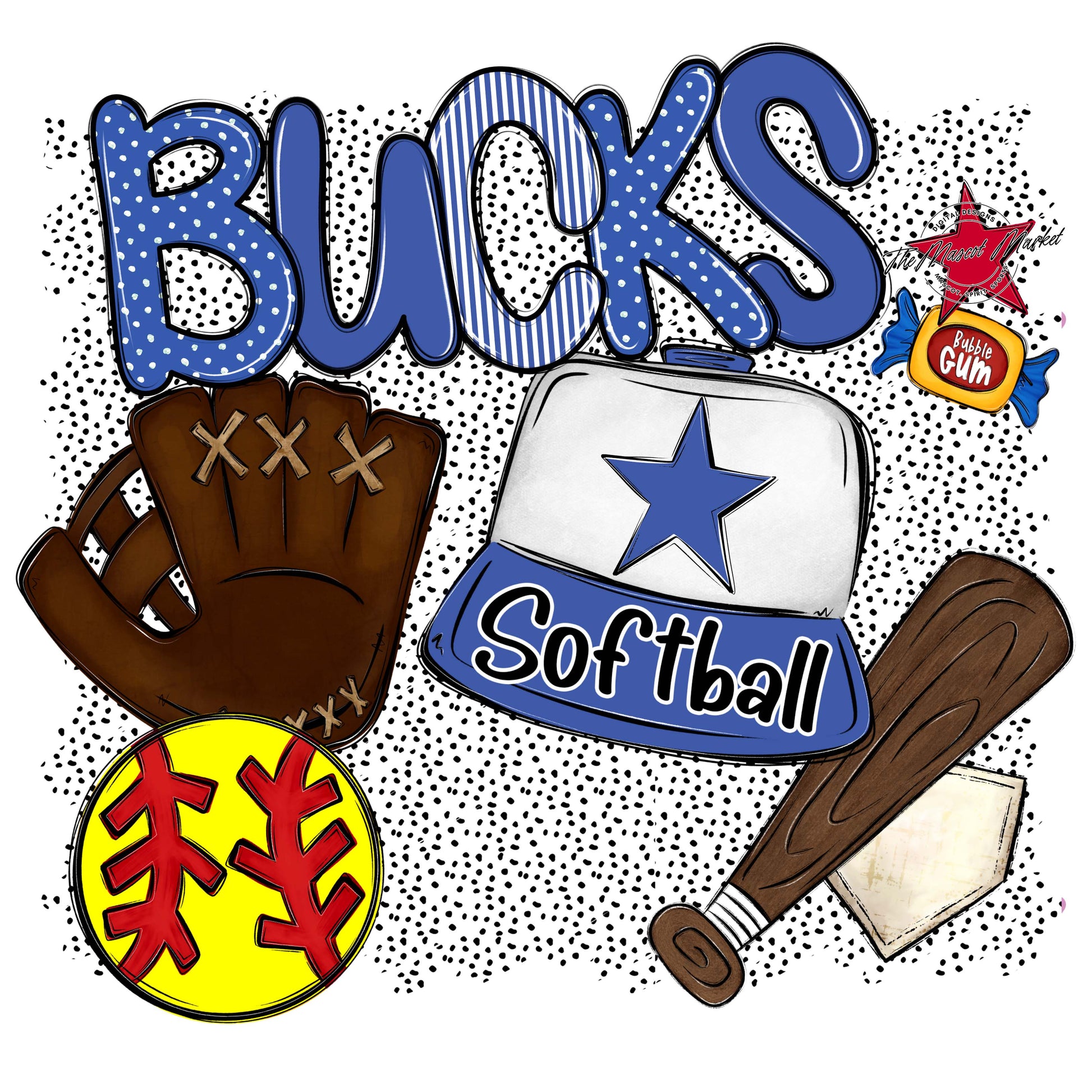 Bucks Softball Spirit-Off Blue