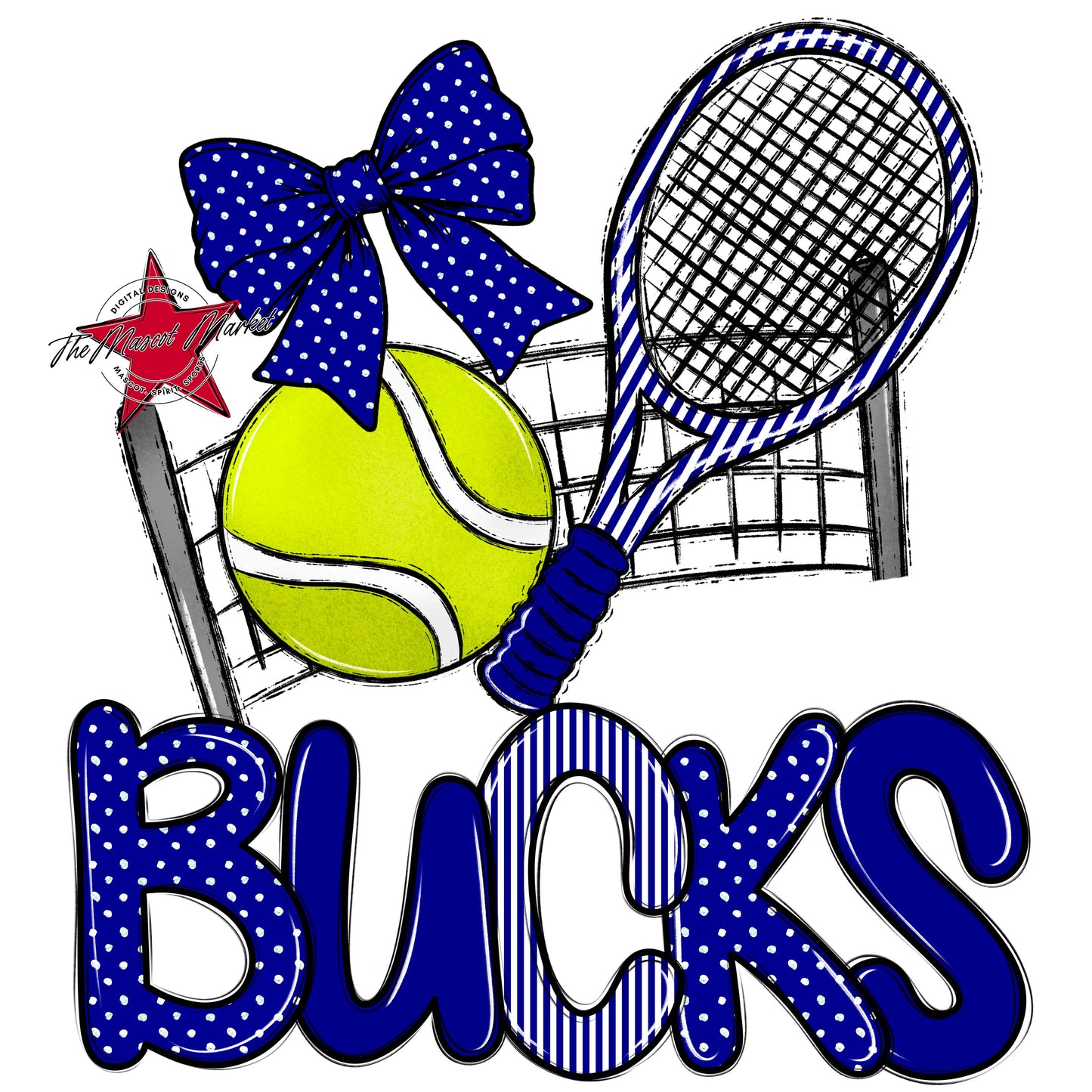 Bucks Tennis Spirit Design-Blue