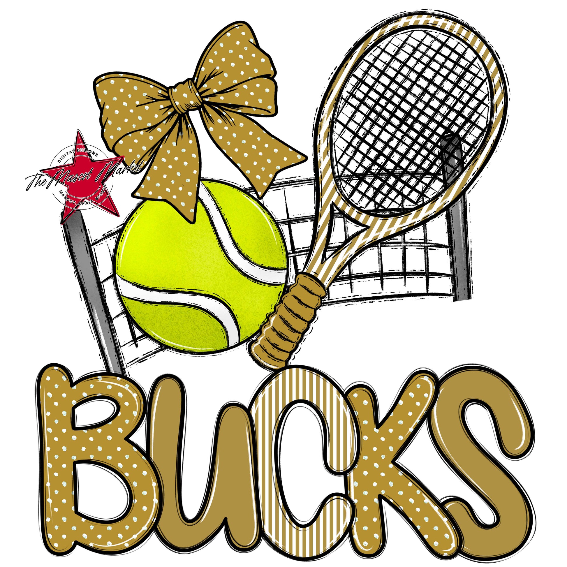 Bucks Tennis Spirit Design-Gold