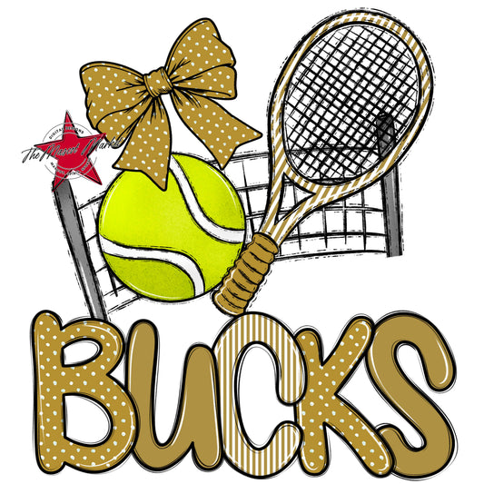 Bucks Tennis Spirit Design-Gold