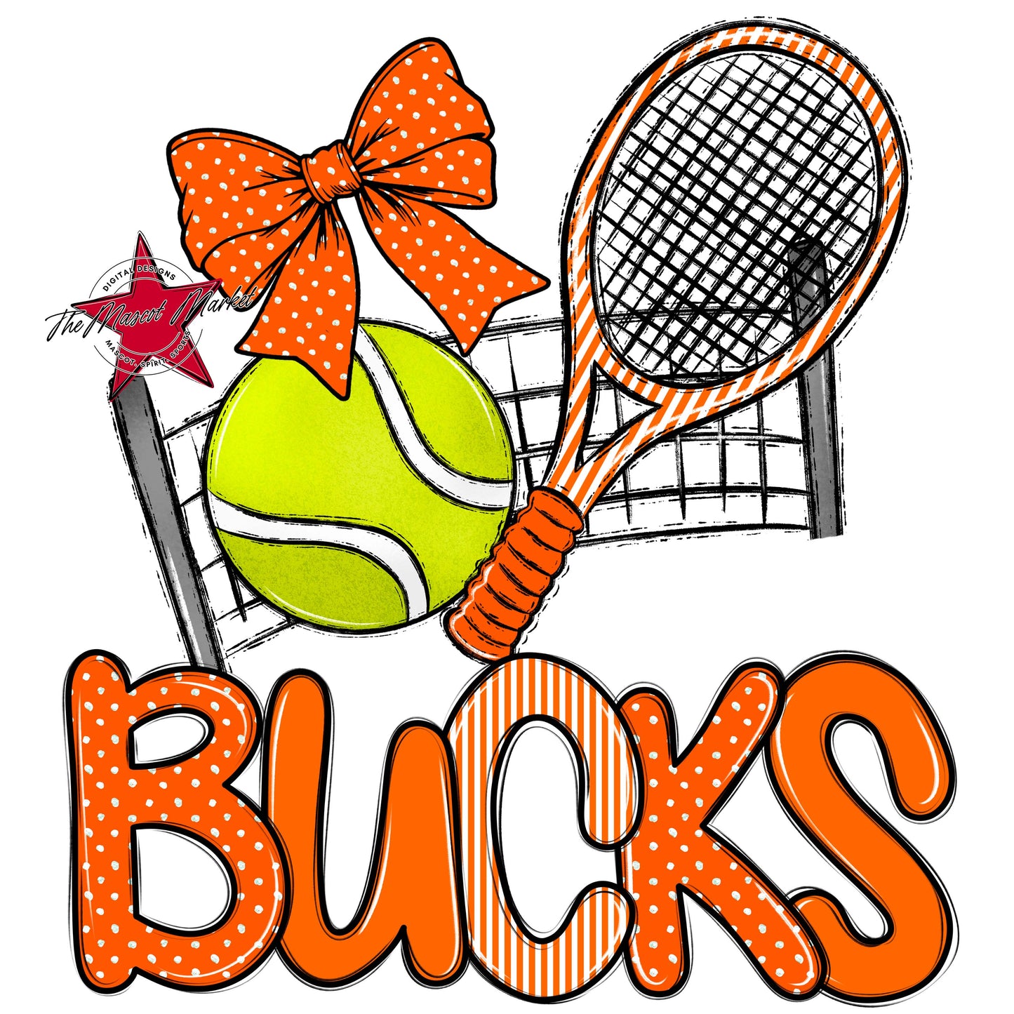 Bucks Tennis Spirit Design-Orange