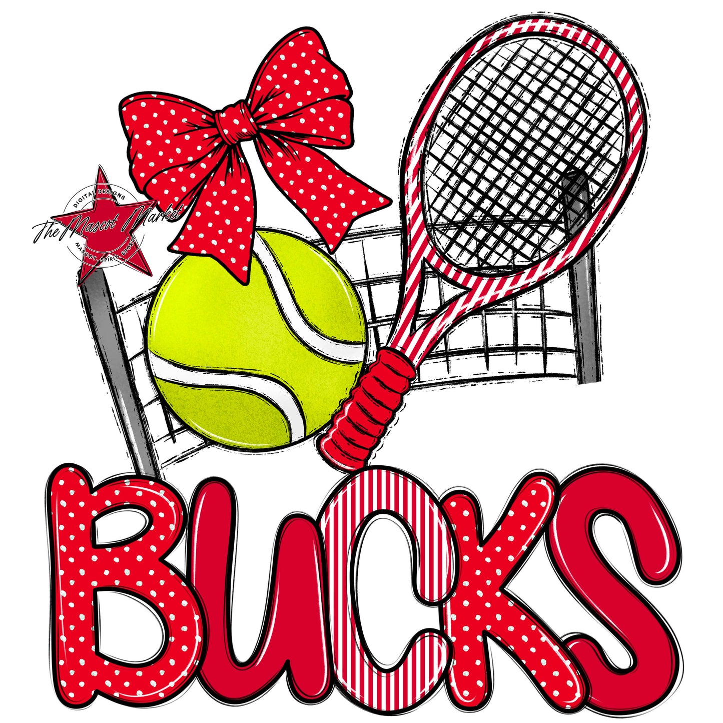 Bucks Tennis Spirit Design-Red