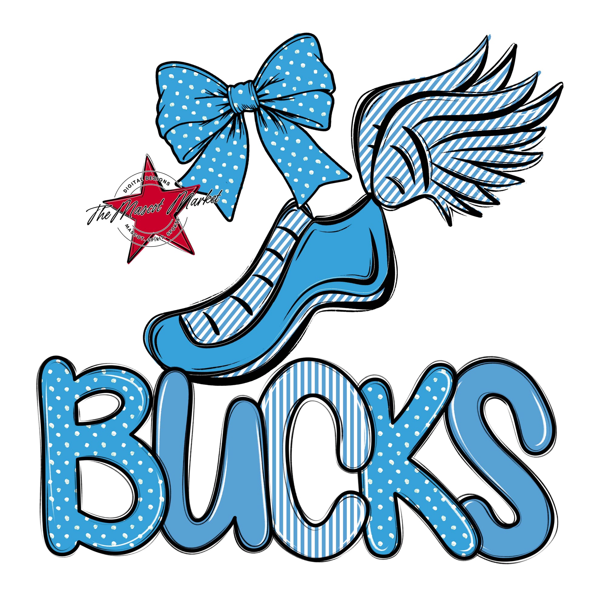 Bucks Track Spirit Design-Carolina Blue