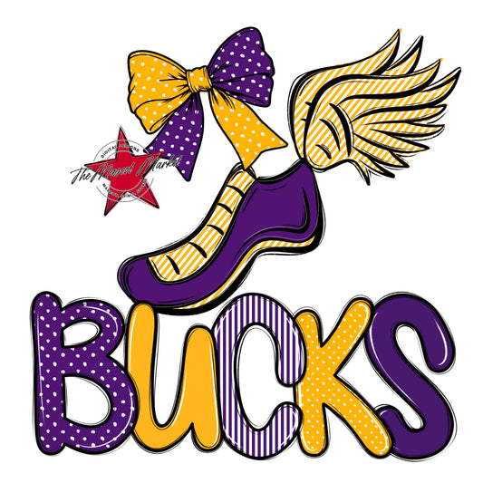 Bucks Track Spirit Design-Purple & Yellow