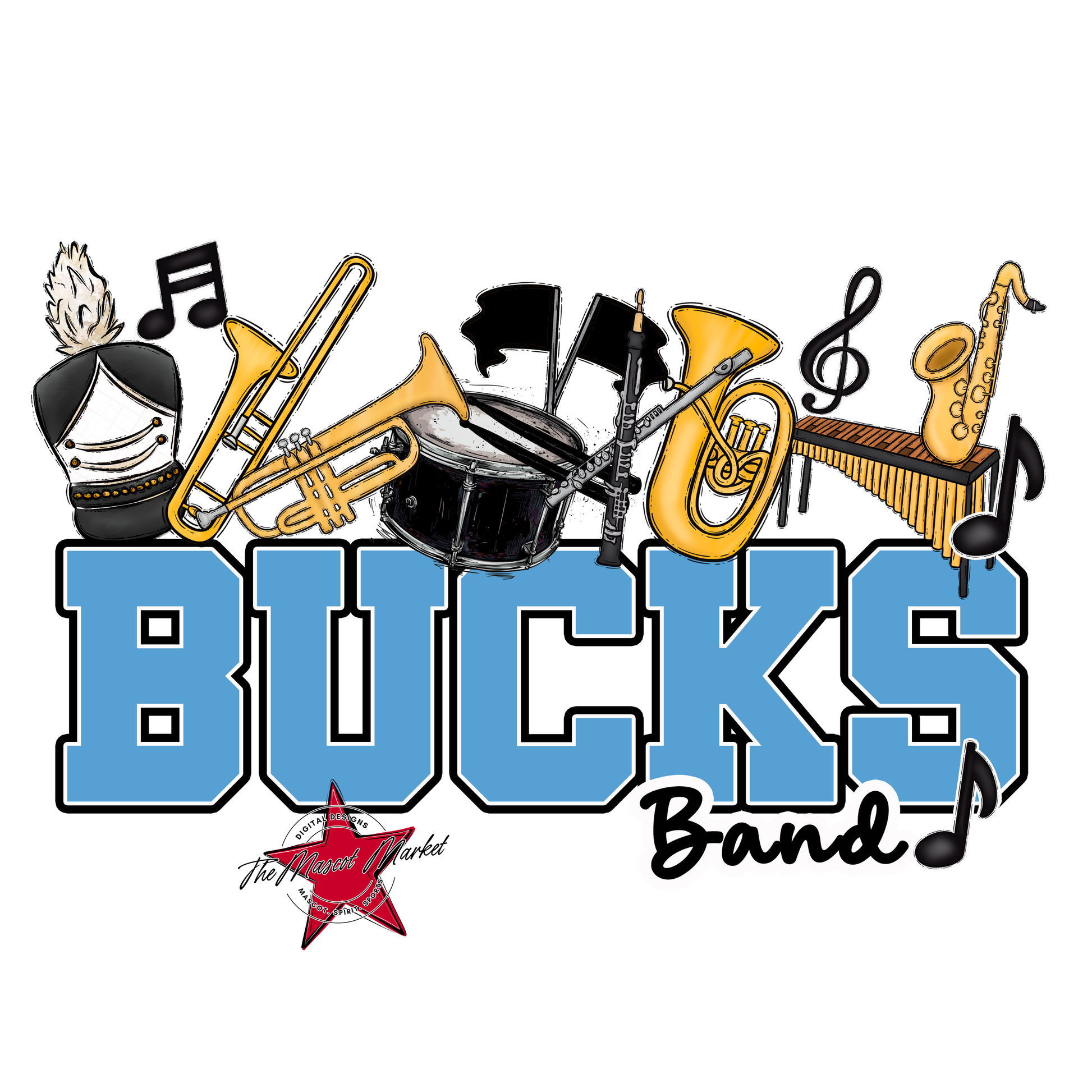 Bucks Varsity Band-Carolina Blue