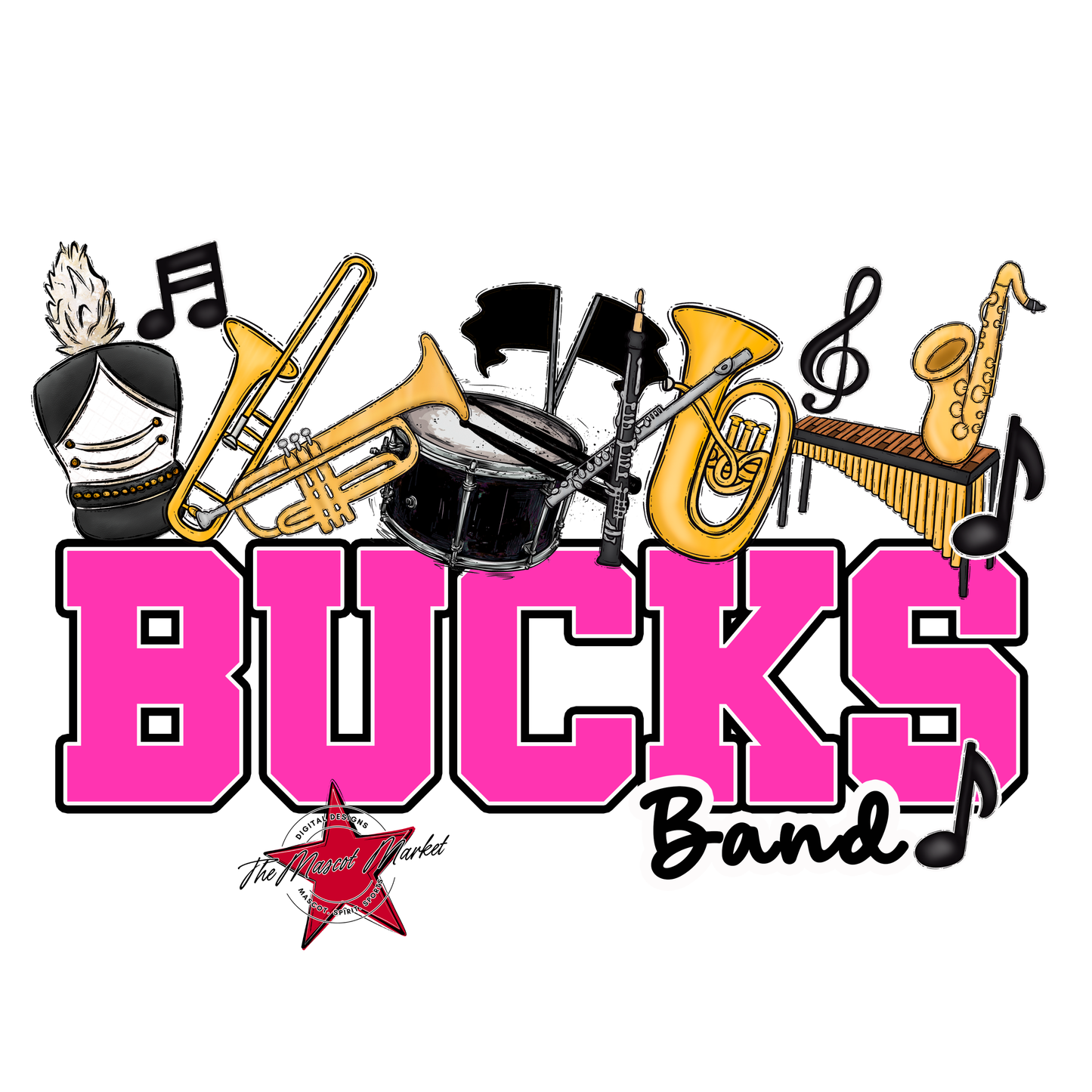 Bucks Varsity Band-Pink