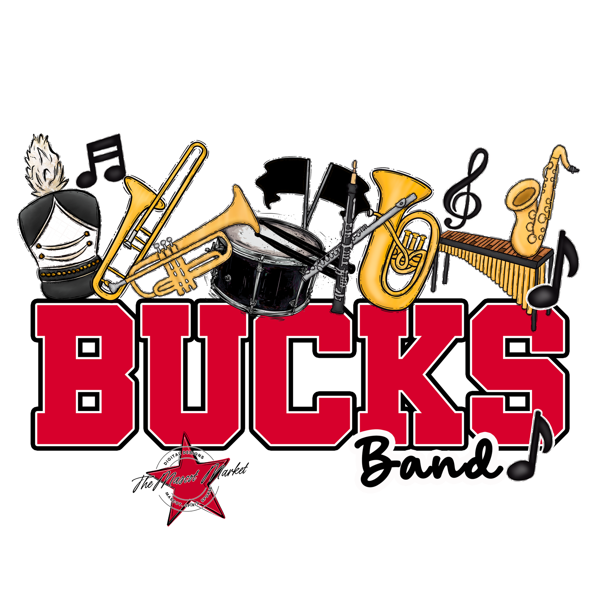 Bucks Varsity Band-Red