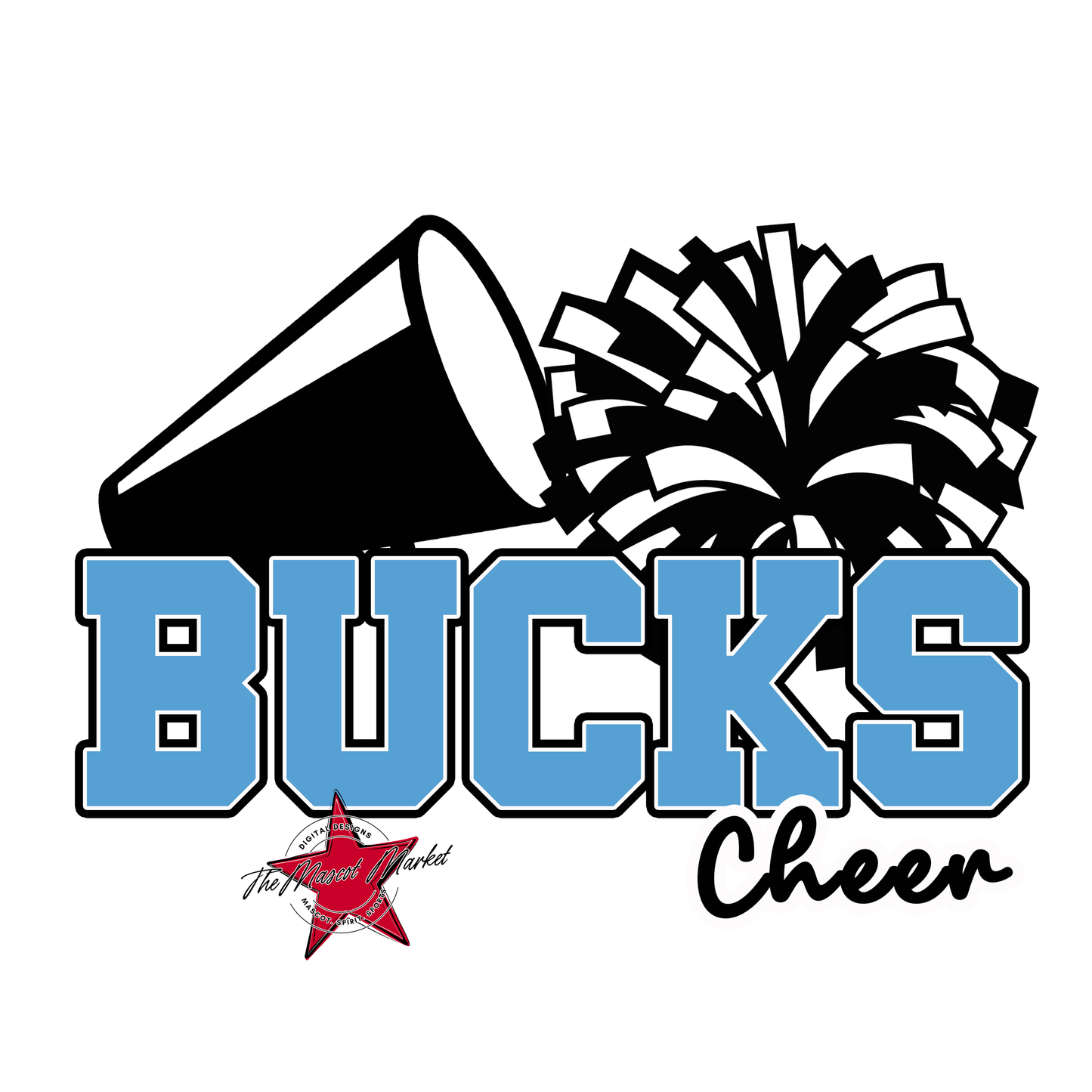 Bucks Varsity Cheer-Carolina Blue