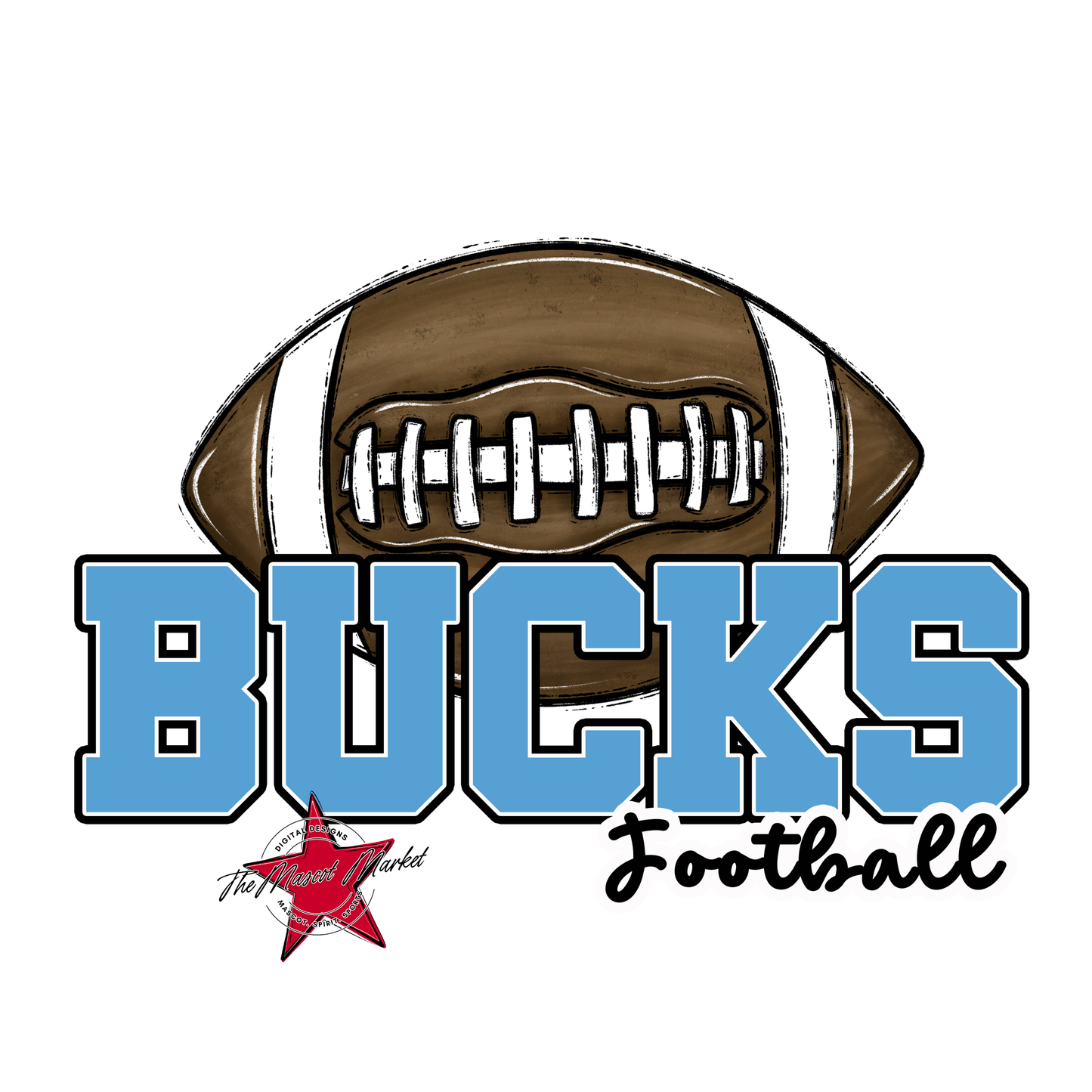 Bucks Varsity Football-Carolina Blue