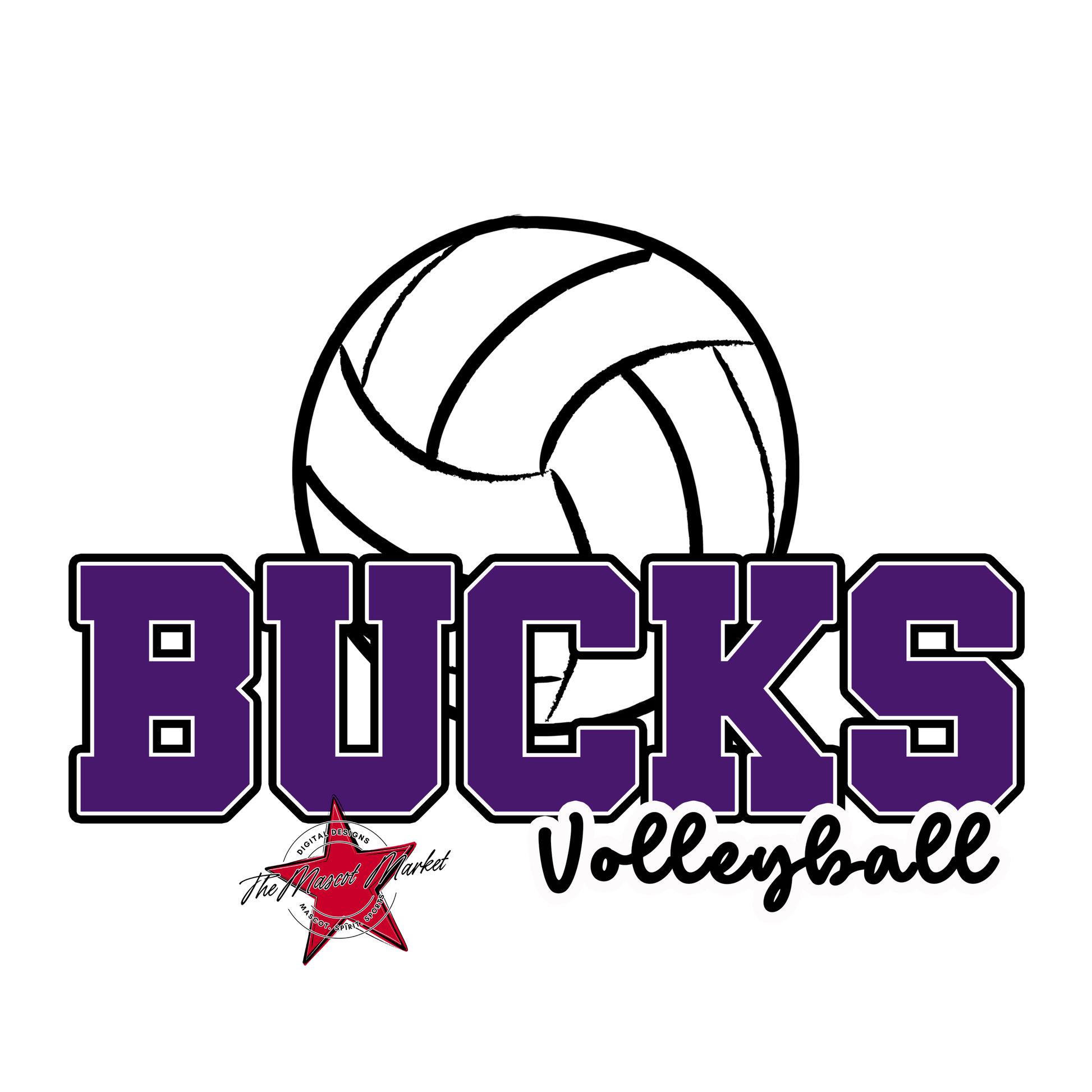 Bucks Varsity Volleyball-Purple