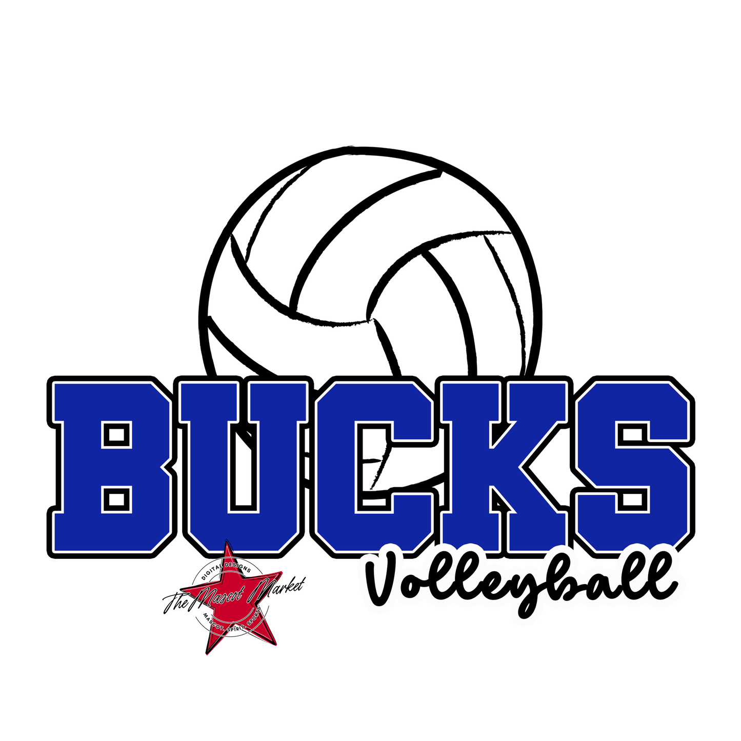 Bucks Varsity Volleyball-Royal Blue
