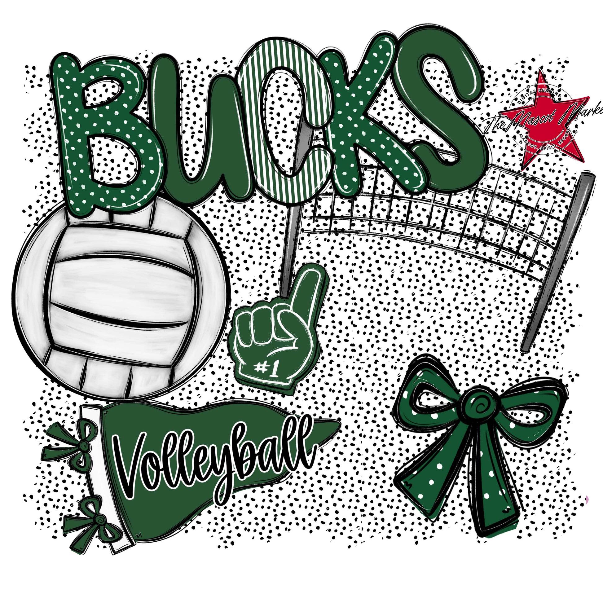 Bucks Volleyball Spirit-Green