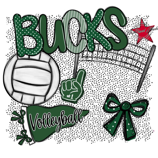 Bucks Volleyball Spirit-Green