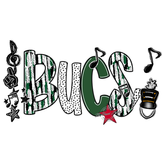 Bucs Band Scrape-Green
