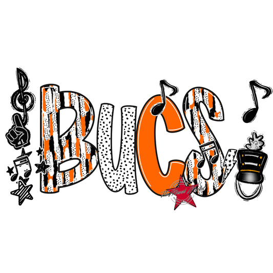 Bucs Band Scrape-Orange