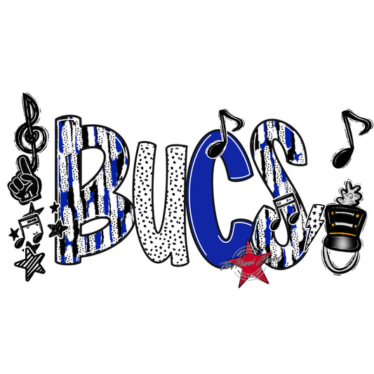 Bucs Band Scrape-Royal Blue