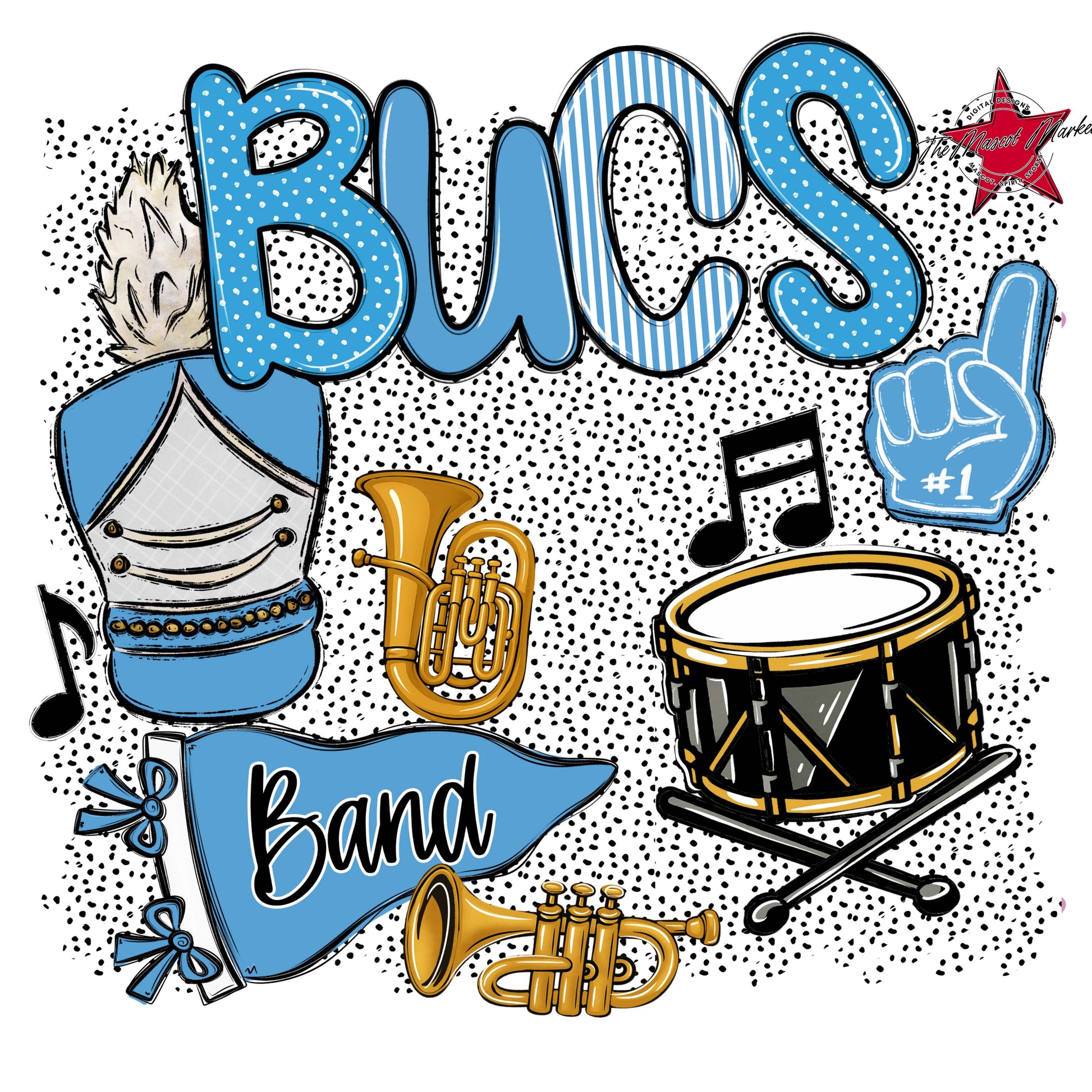 Bucs Band Spirit-Carolina Blue