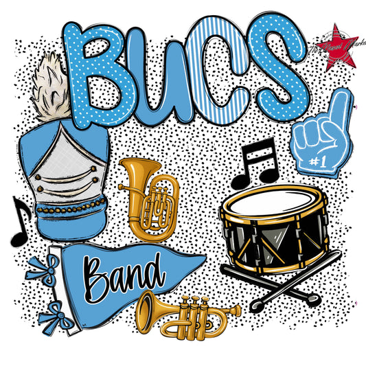 Bucs Band Spirit-Carolina Blue
