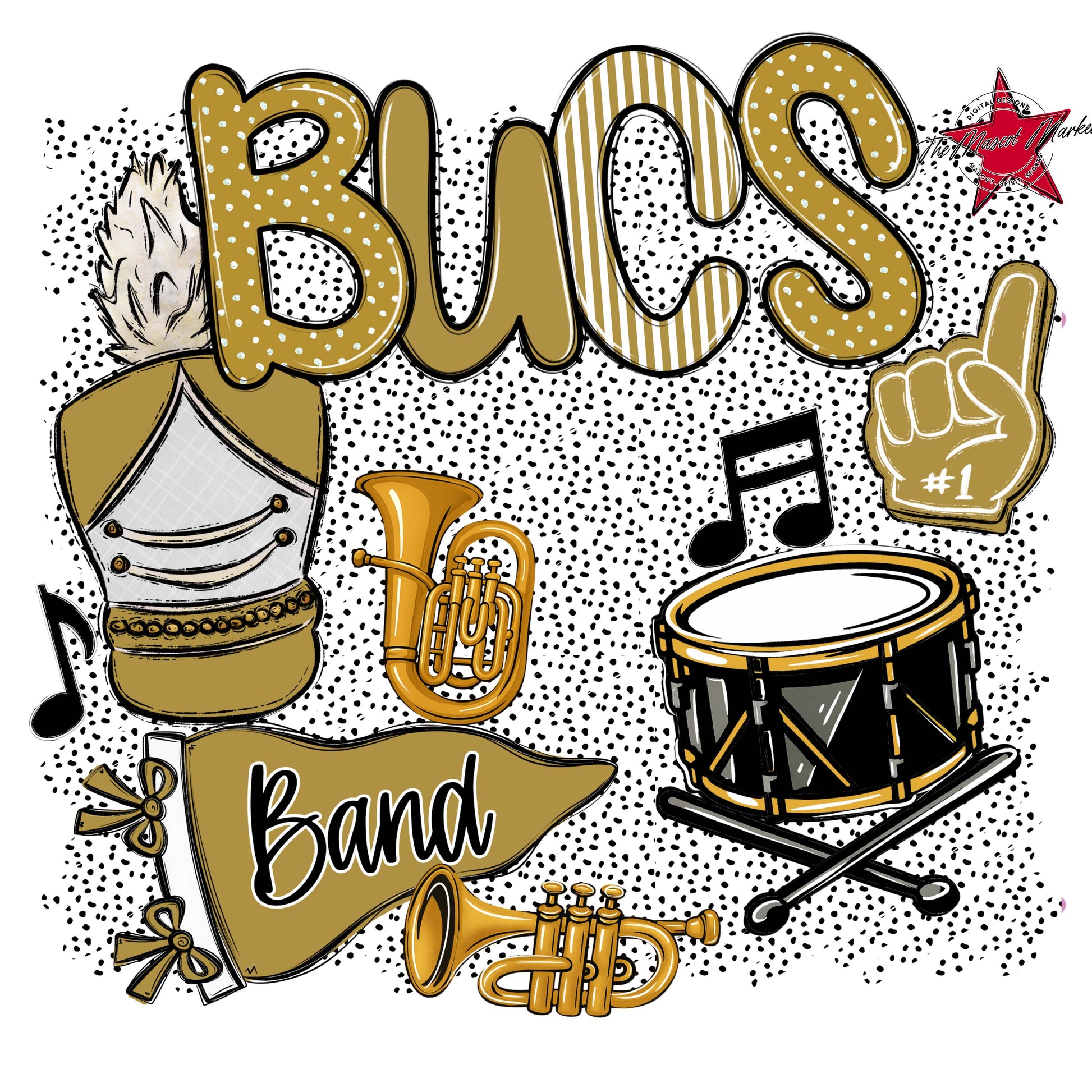 Bucs Band Spirit-Gold