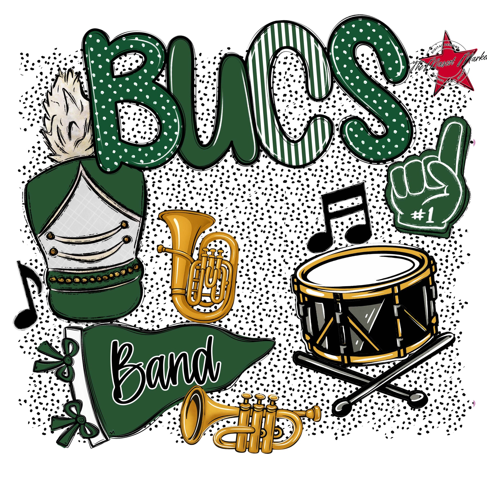 Bucs Band Spirit-Green
