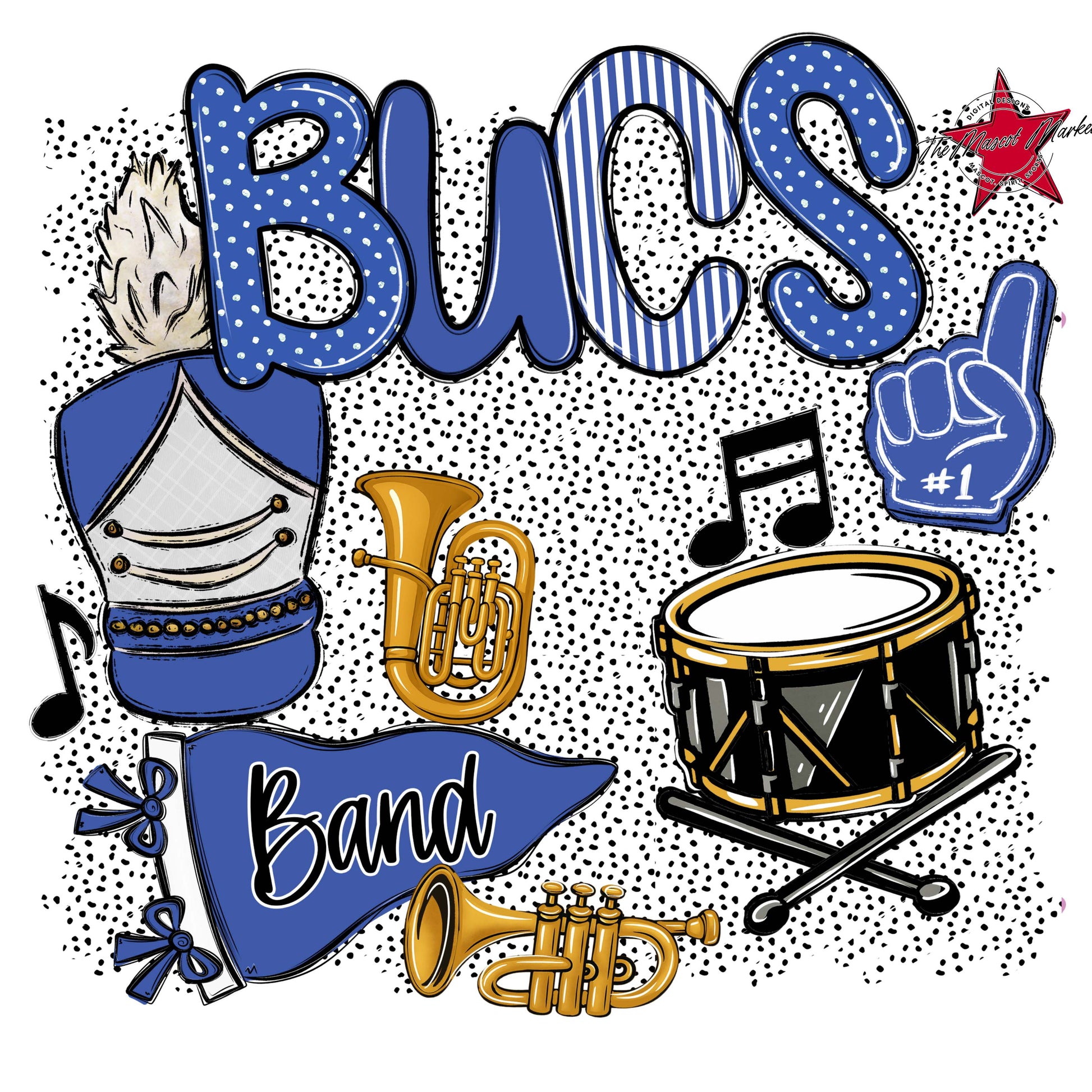 Bucs Band Spirit-Off Blue