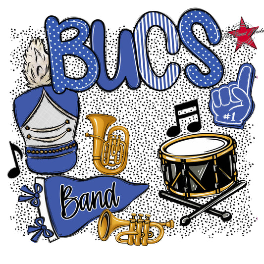 Bucs Band Spirit-Off Blue