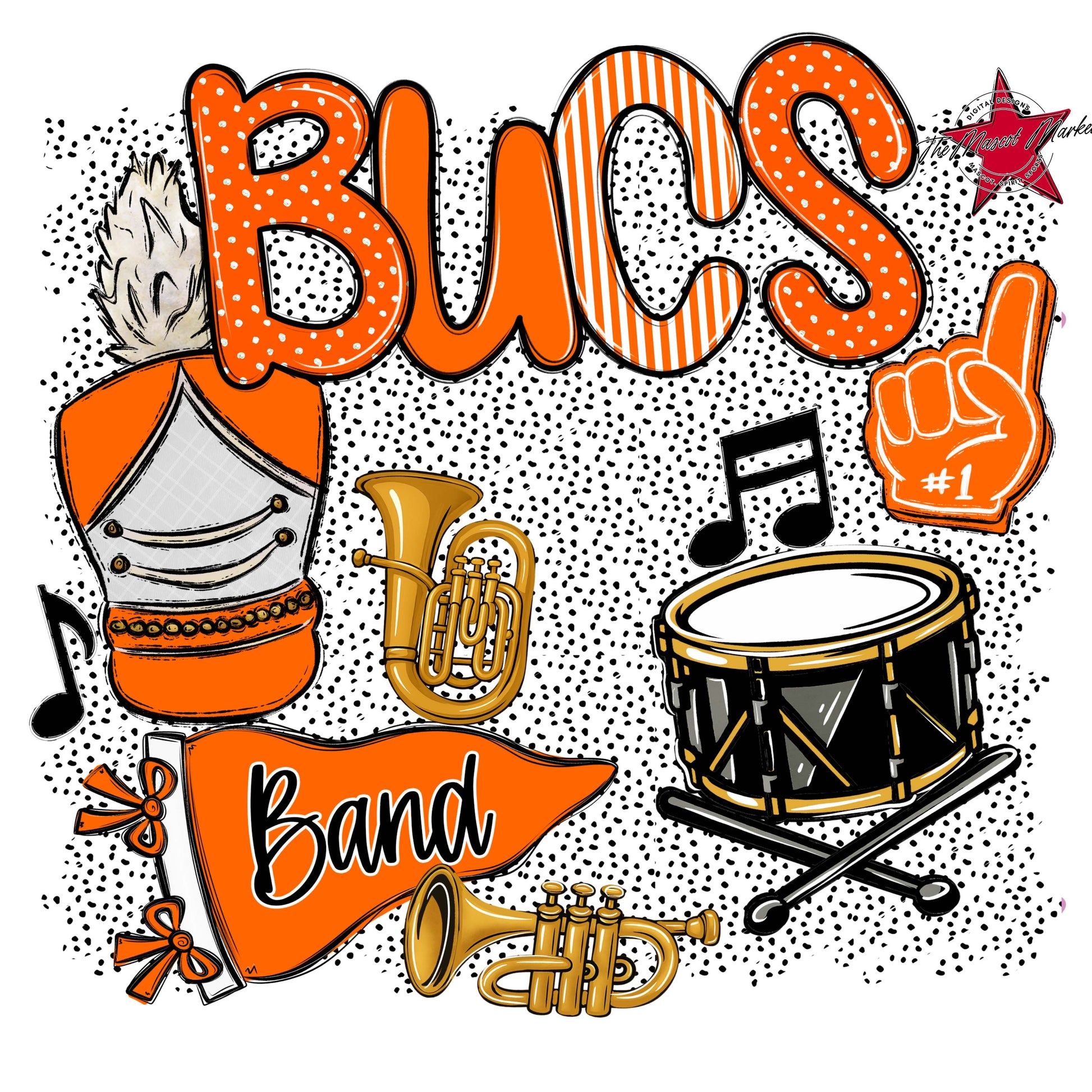 Bucs Band Spirit-Orange