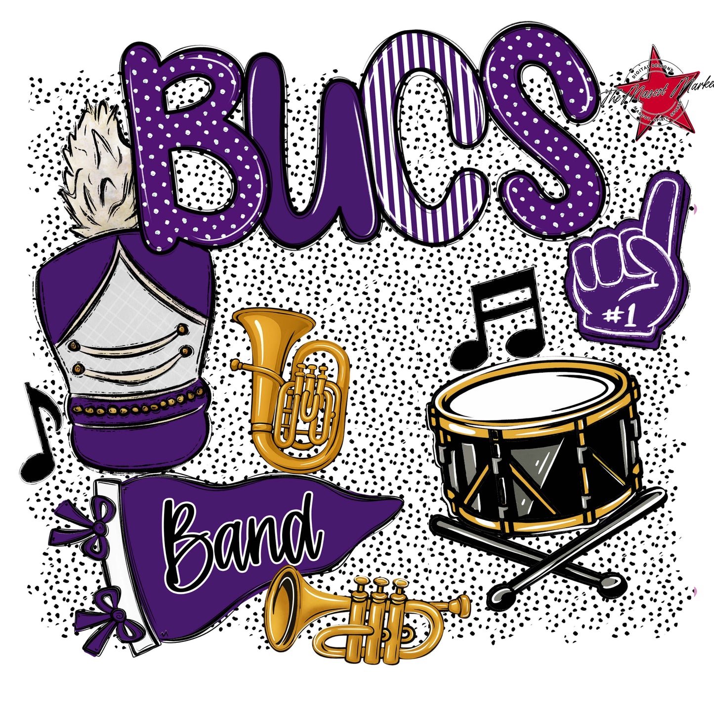 Bucs Band Spirit-Purple